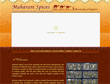 Tablet Screenshot of maharanispice.com